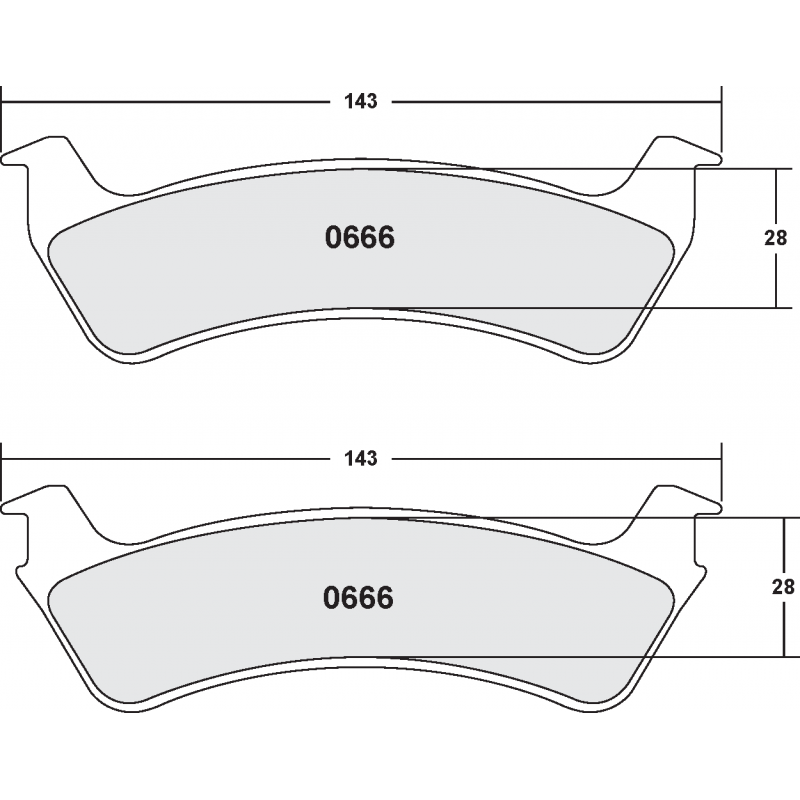 Street brake pads - Jeep Cherokee / Wrangler
rear pad